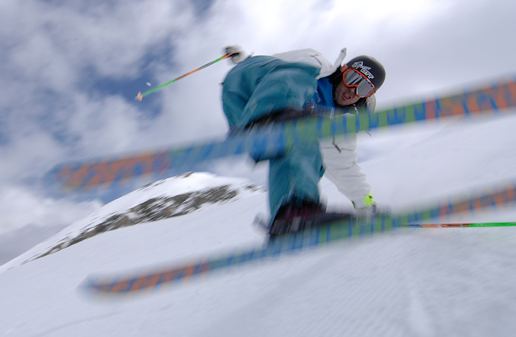 Freeski, Newschool am Kitzsteinhorn mit Fahrer Cleve.